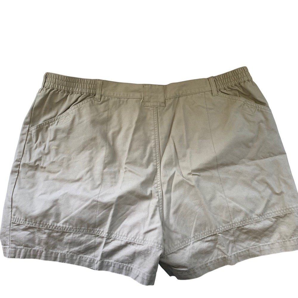 Cabela's Cargo Shorts Mens 44 Tan Cotton Elastic Waist Utility Pockets Outoor - Picture 4 of 11